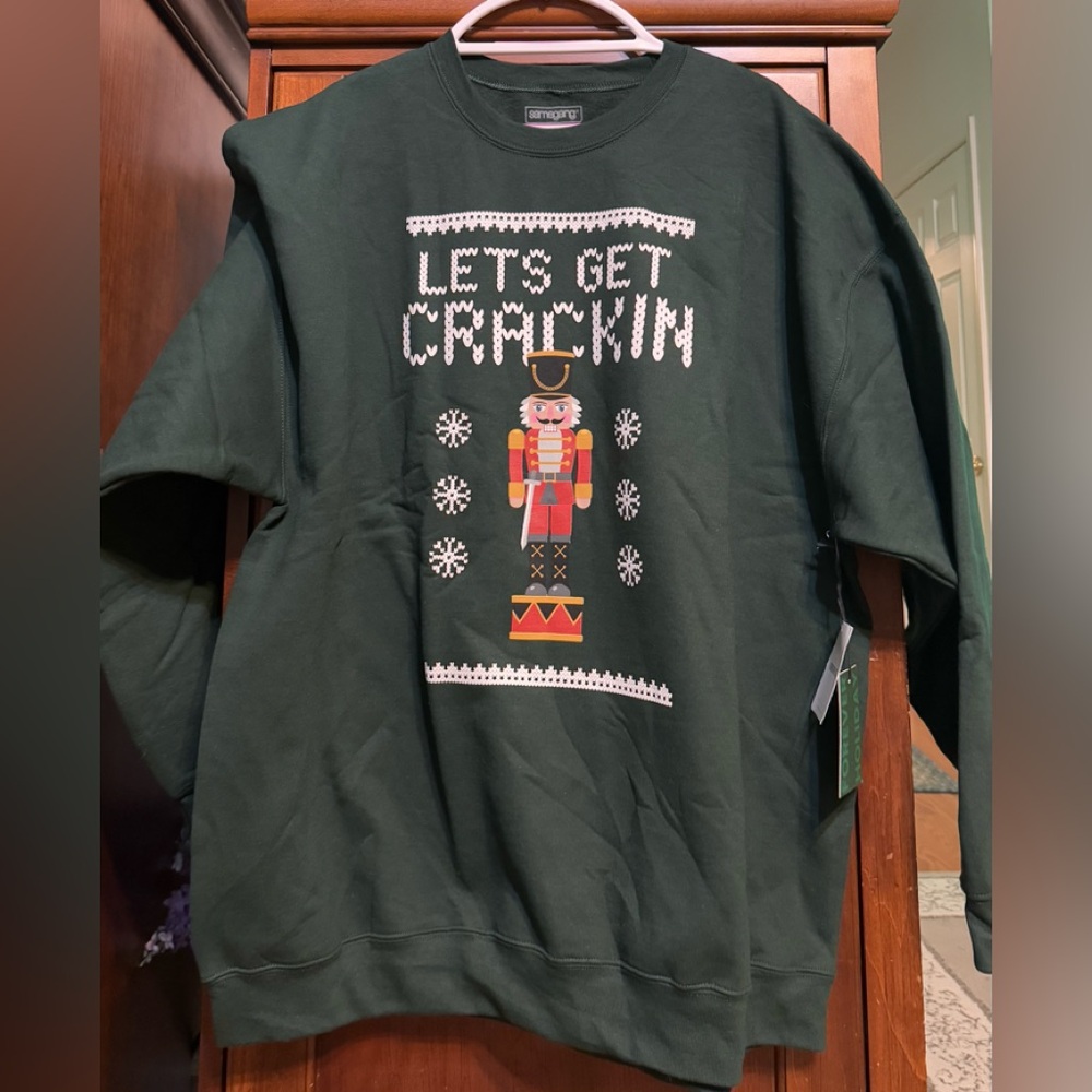 Festive Nutcracker Crewneck Sweater NWT size 2XL